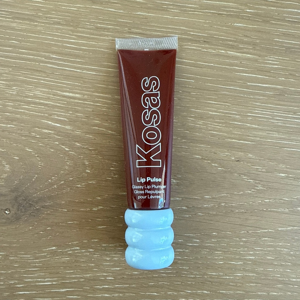 Kosas Lip Pulse Glossy Lip Plumper Soulfire Reddish Brown